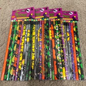 Vintage Sealed Halloween Pencils 4-10 Packs 40 Total Peachtree Playthings 2003